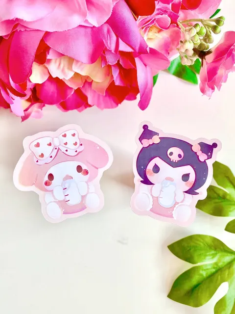 Baby Kuromi and My Melody Sticker Set