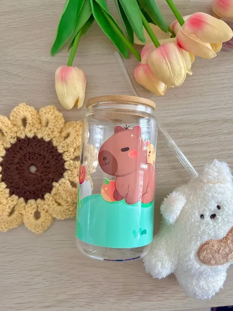 Capybara Glass Cup