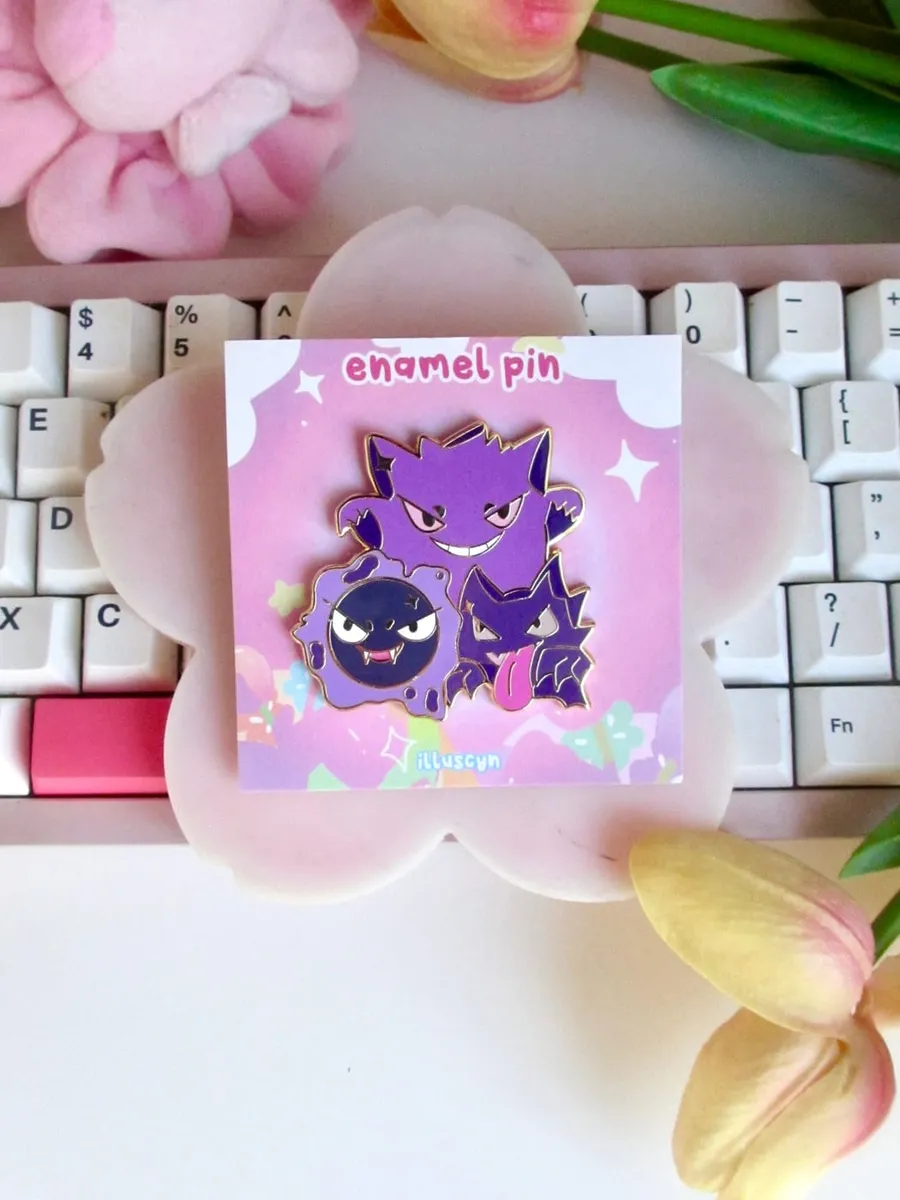 Ghost Type Pokemon Pin