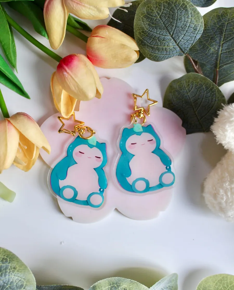 Sleepy Snorlax Keychain
