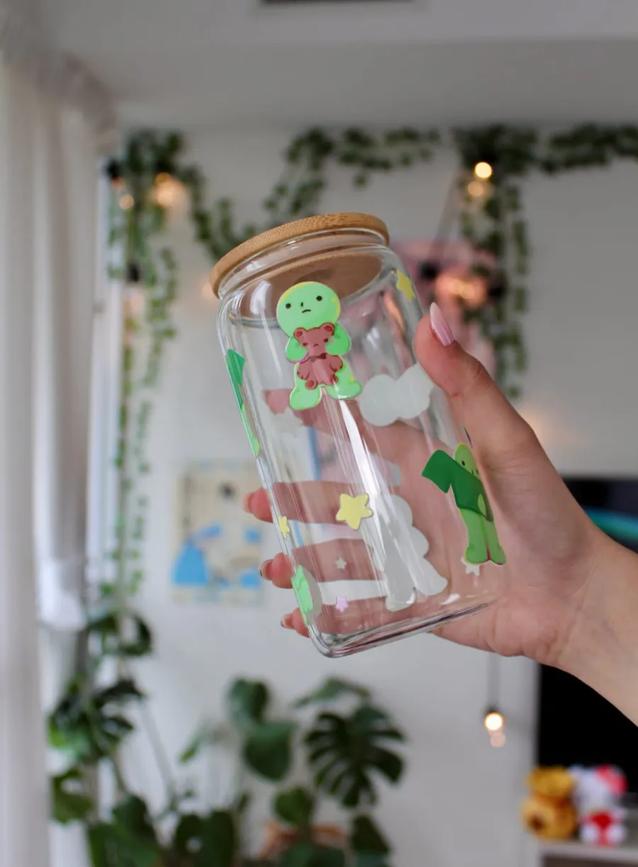 Smiski Glass Cup