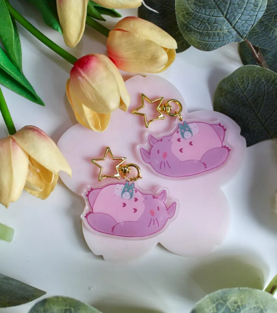 Totoro Sleeping Keychain
