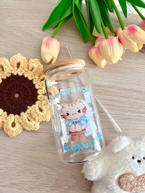 Tummy Ache Survivor Glass Cup