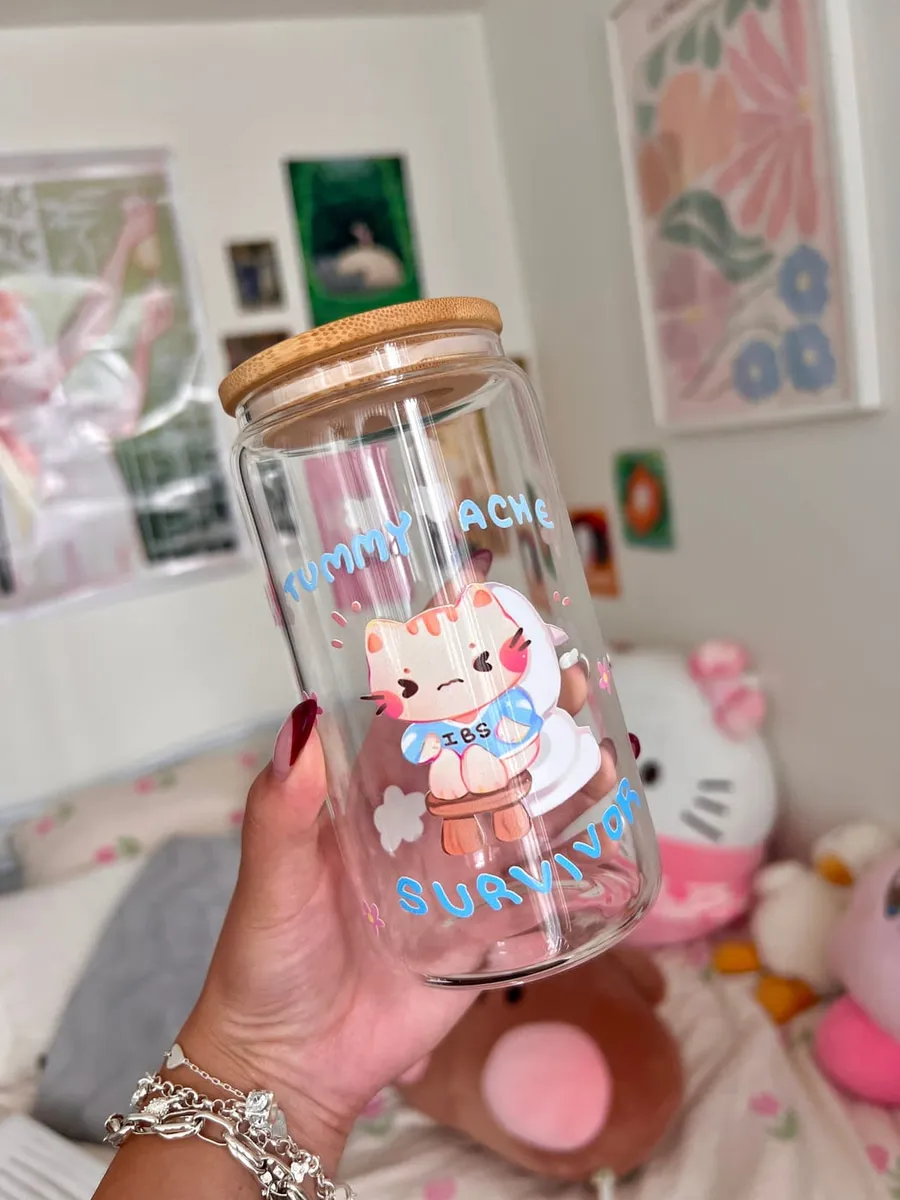 Tummy Ache Survivor Glass Cup